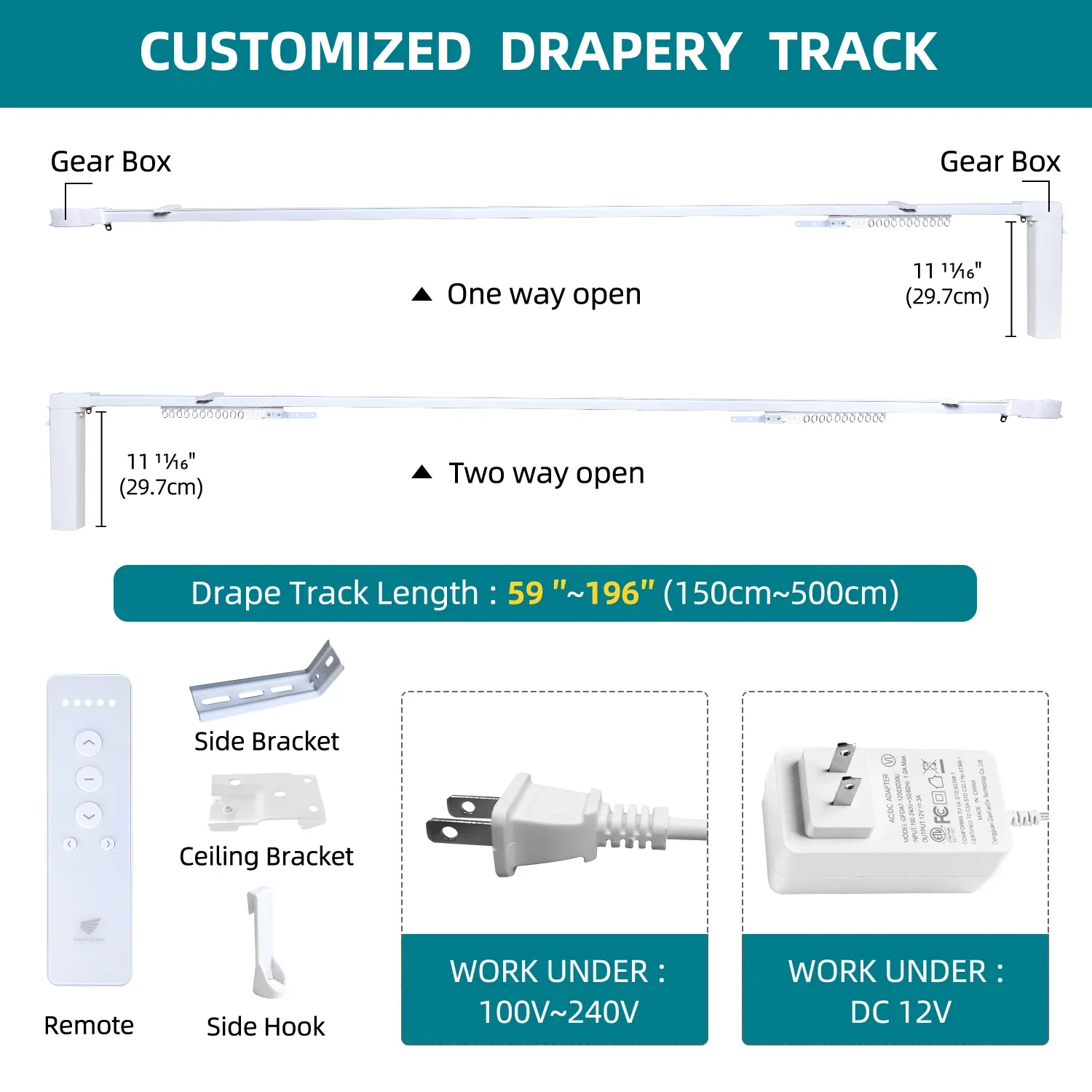 SmartWings Motorized Drapery Rod Kit - Image 8