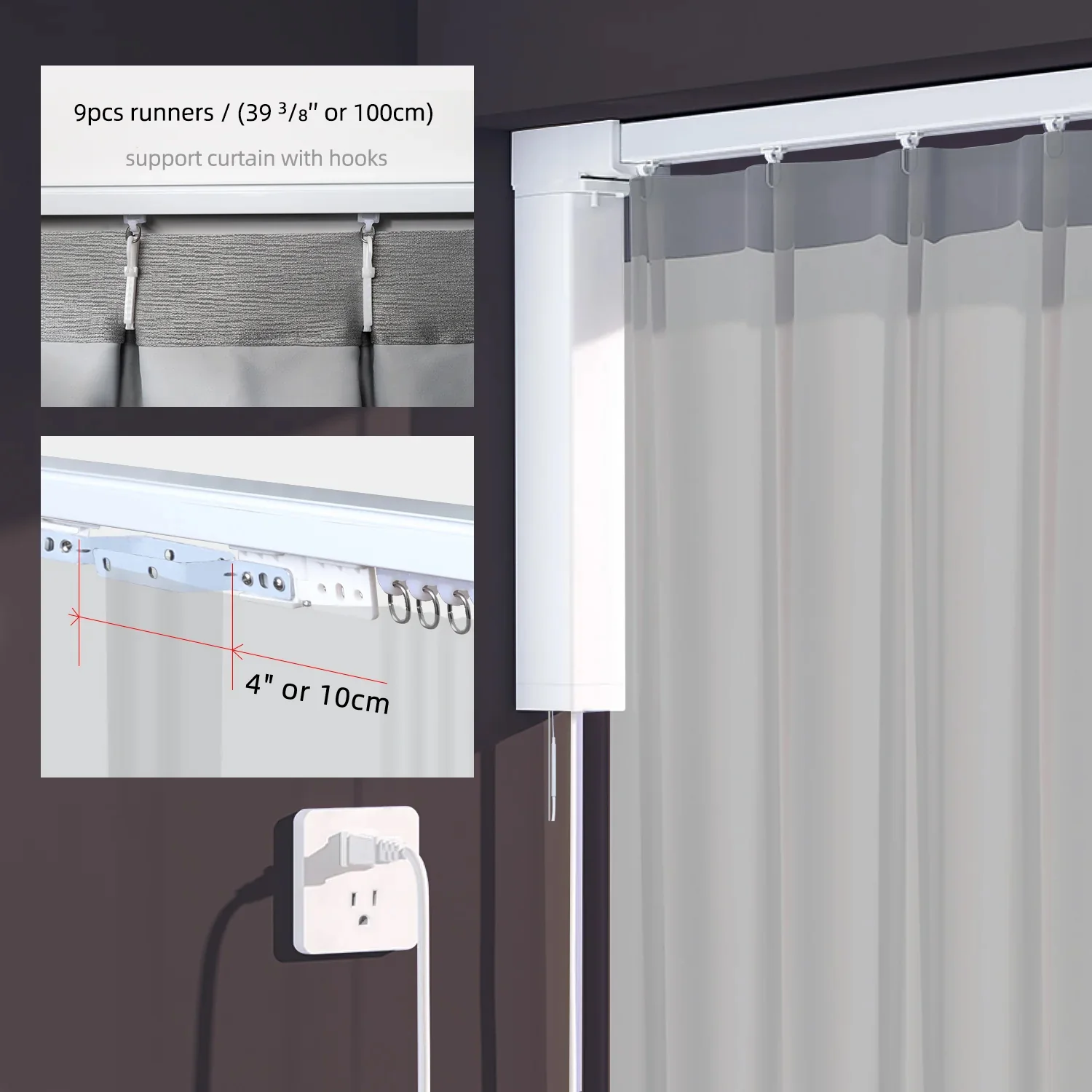 SmartWings Motorized Drapery Rod Kit - Image 5