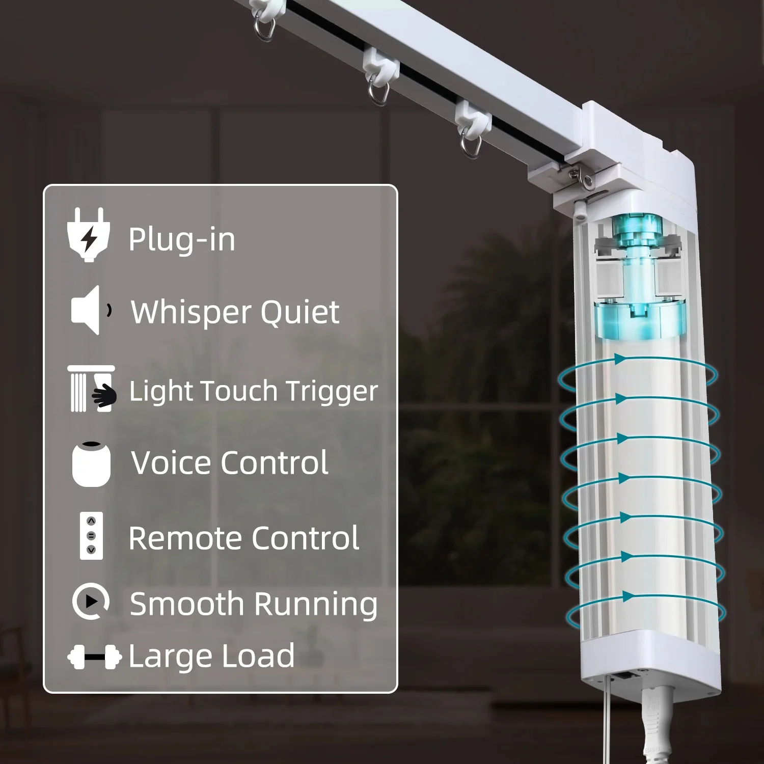 SmartWings Motorized Drapery Rod Kit - Image 4