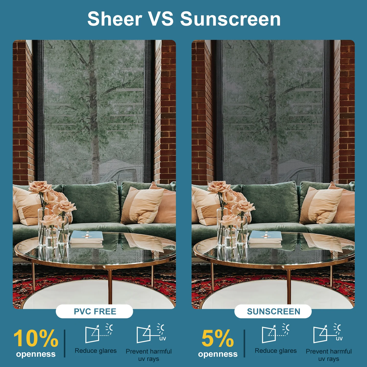 SmartWings Motorized Light Filtering Roller Shades 50% Blackout PVC Free Sunscreen - Image 5