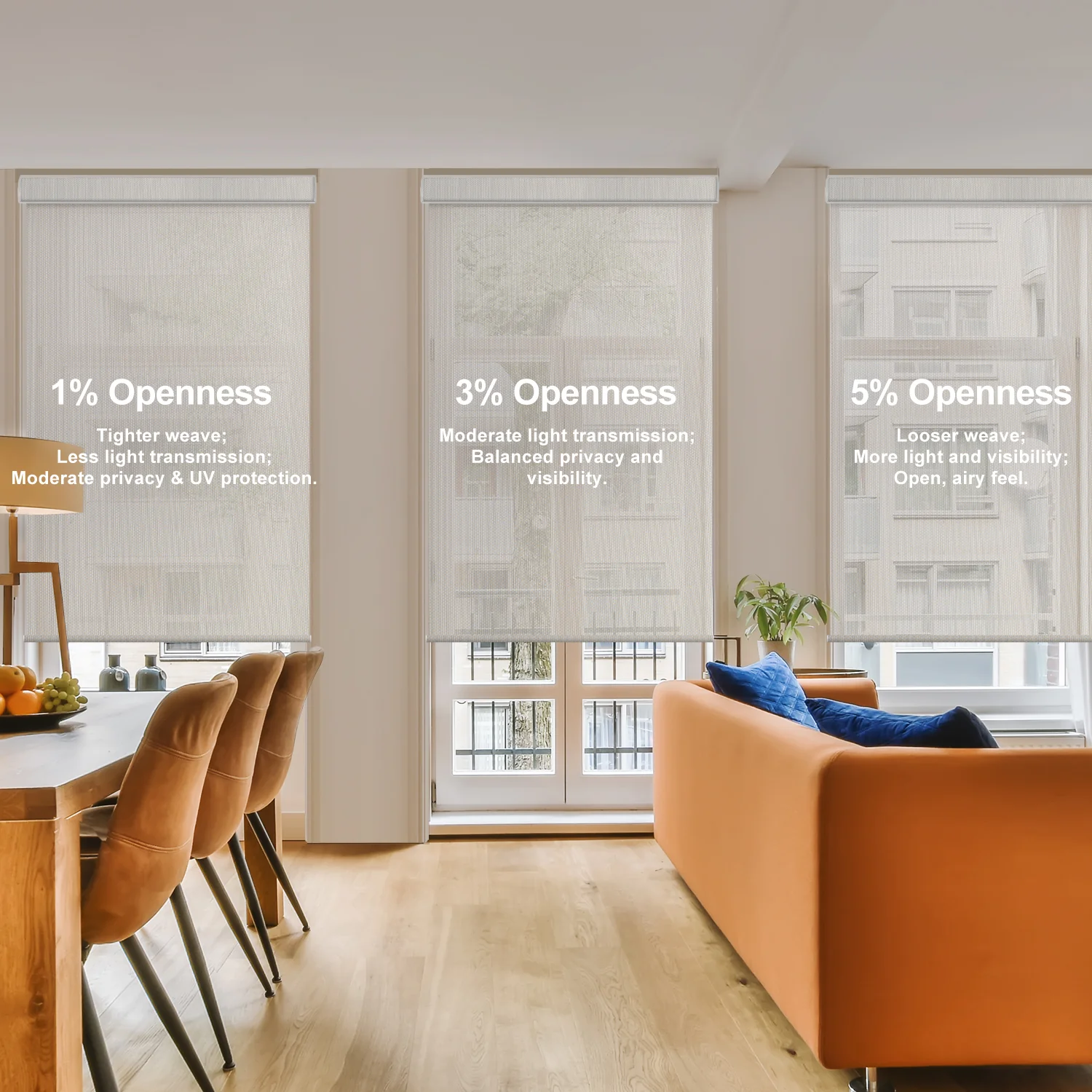 SmartWings Motorized Light Filtering Solar Shades 1%/3%/5% Openness Aventus - Image 5