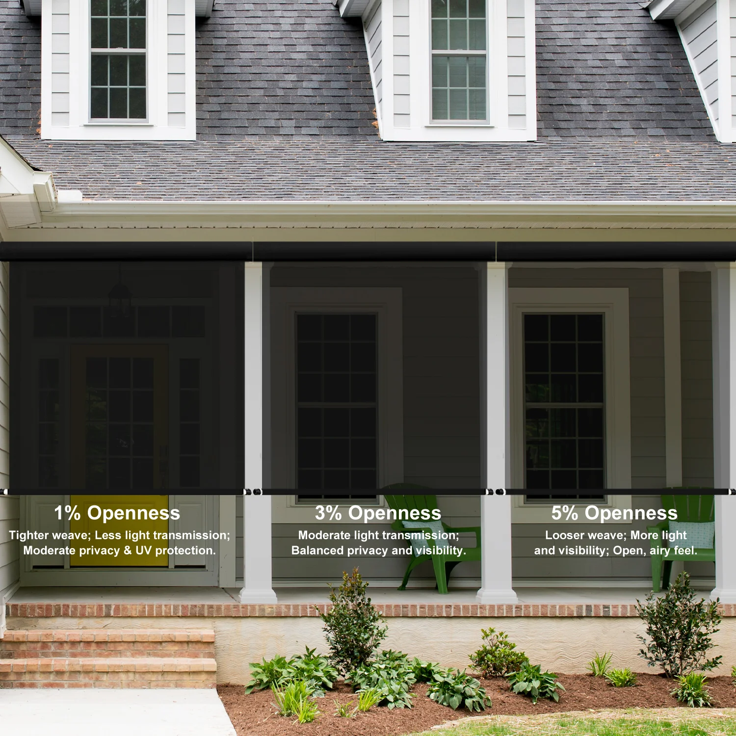 SmartWings Motorized Outdoor Shades 1%/3%/5% Openness - Image 5