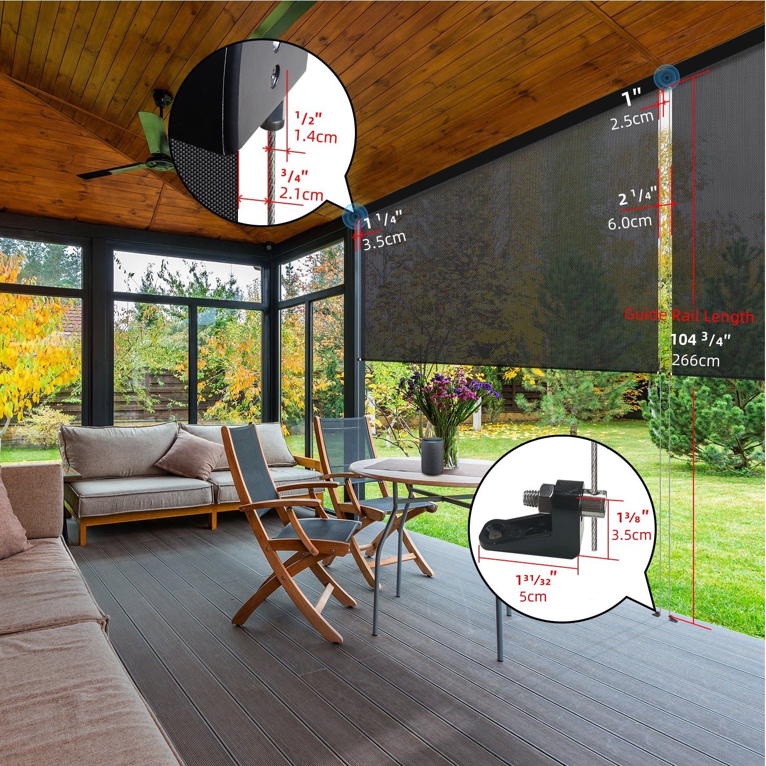 SmartWings Motorized Outdoor Shades 1%/3%/5% Openness - Image 9