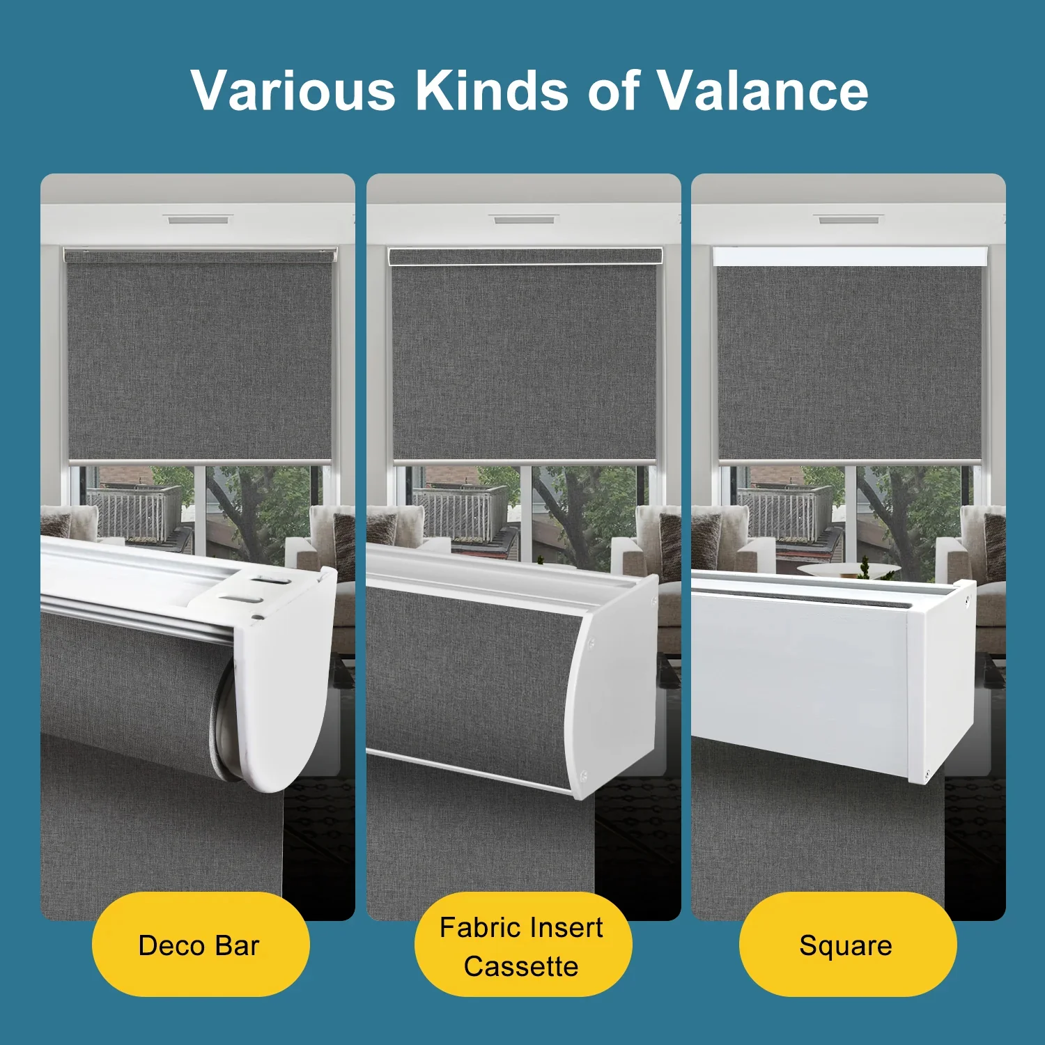 SmartWings Motorized Roller Shades 100% Blackout Dual-Sided Bouvardia - Image 5