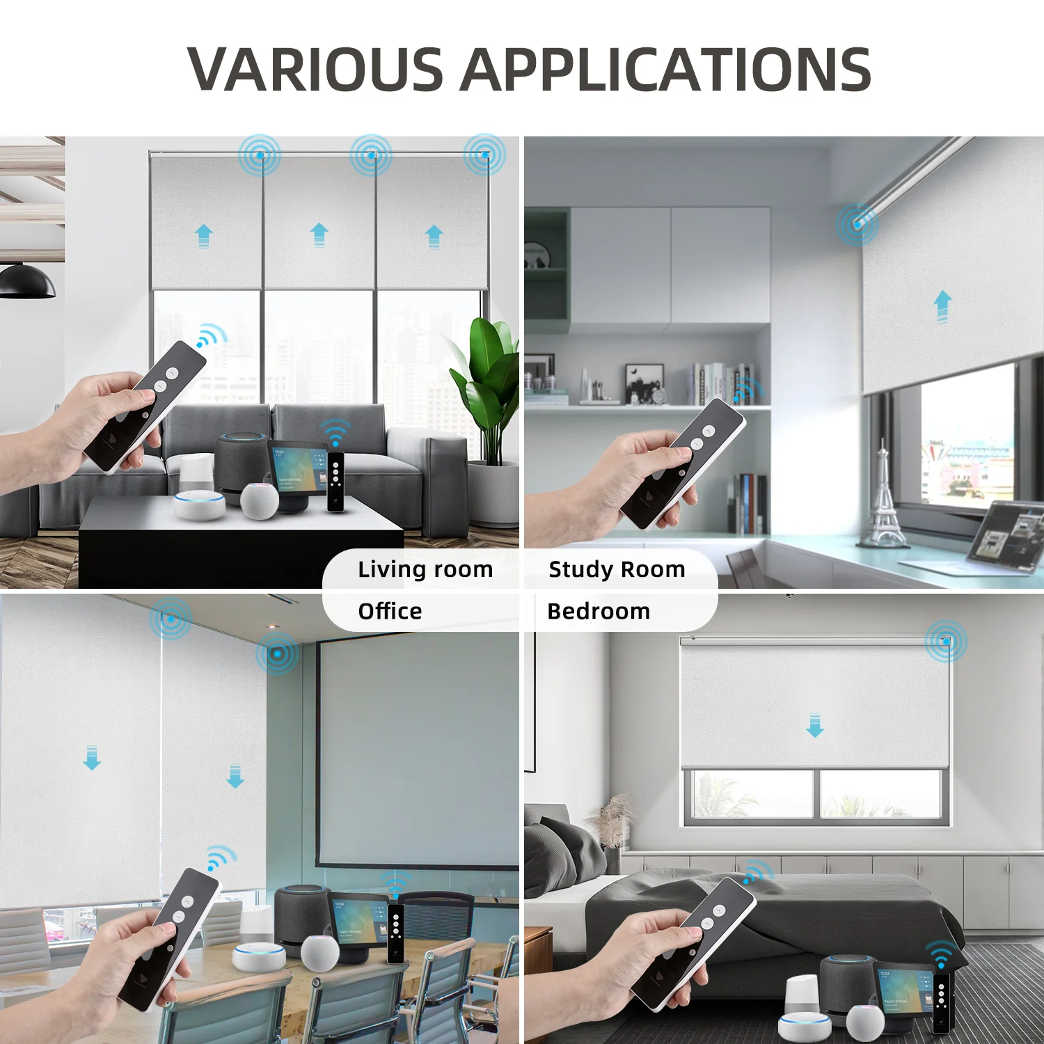 SmartWings Motorized Roller Shades 100% Blackout Essential - Image 3