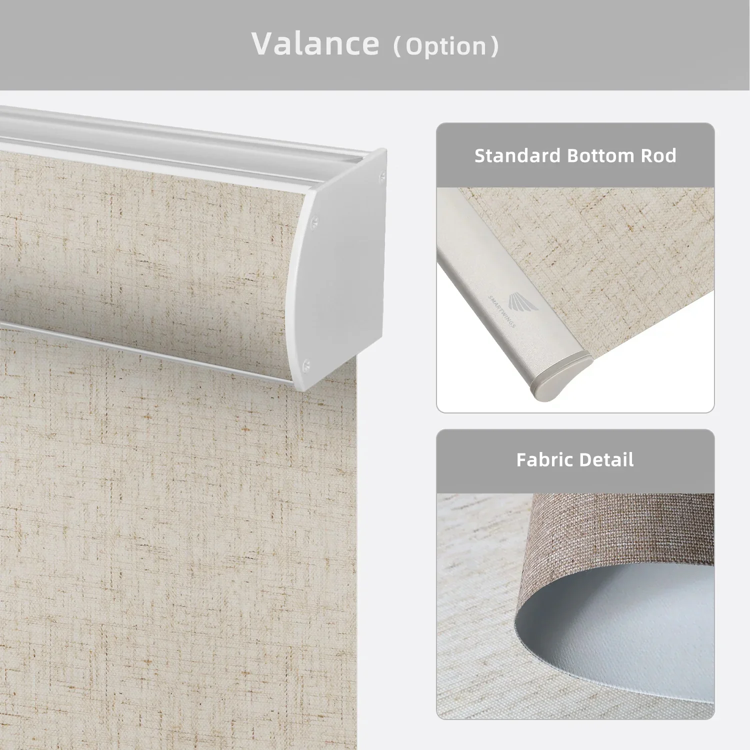 SmartWings Motorized Roller Shades 100% Blackout Linen - Image 9