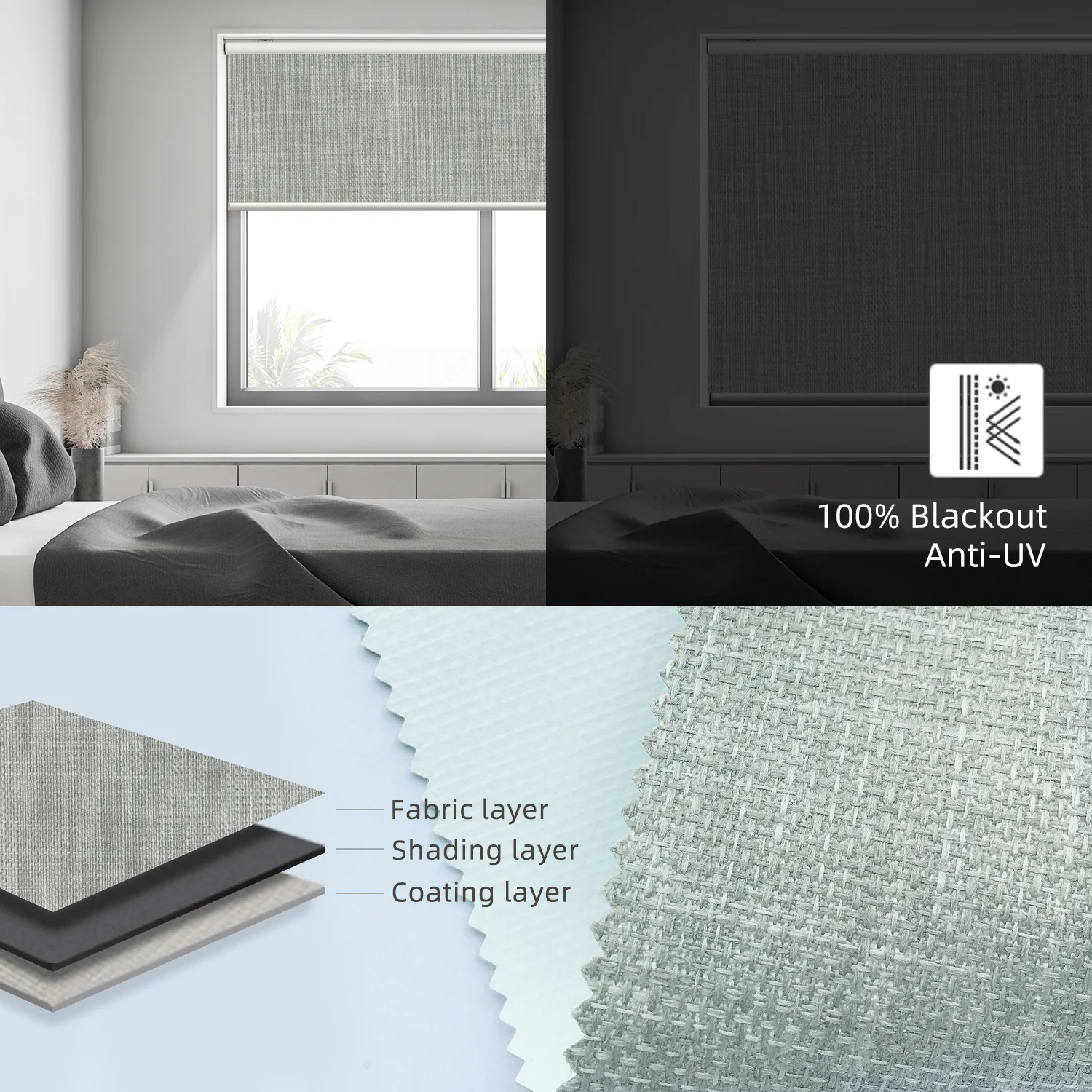 SmartWings Motorized Roller Shades 100% Blackout Vigor - Image 5