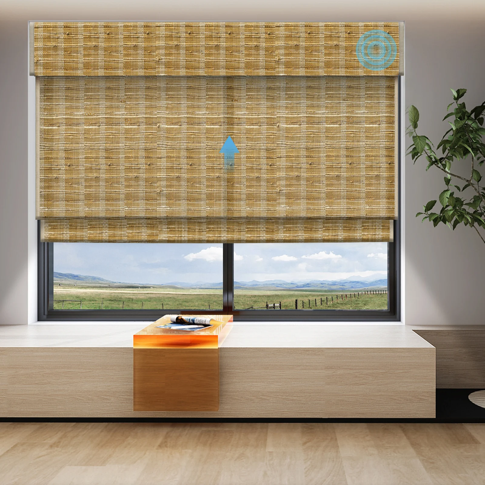 SmartWings Motorized Woven Wood Shades 50%/70%/100% Blackout Orithyia - Image 13