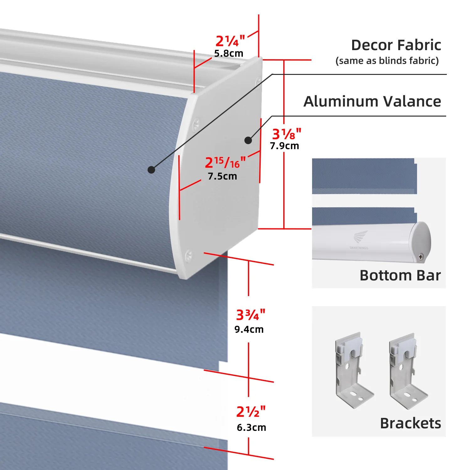 SmartWings Motorized Zebra Shades 90% Blackout 95mm Astrid - Image 5