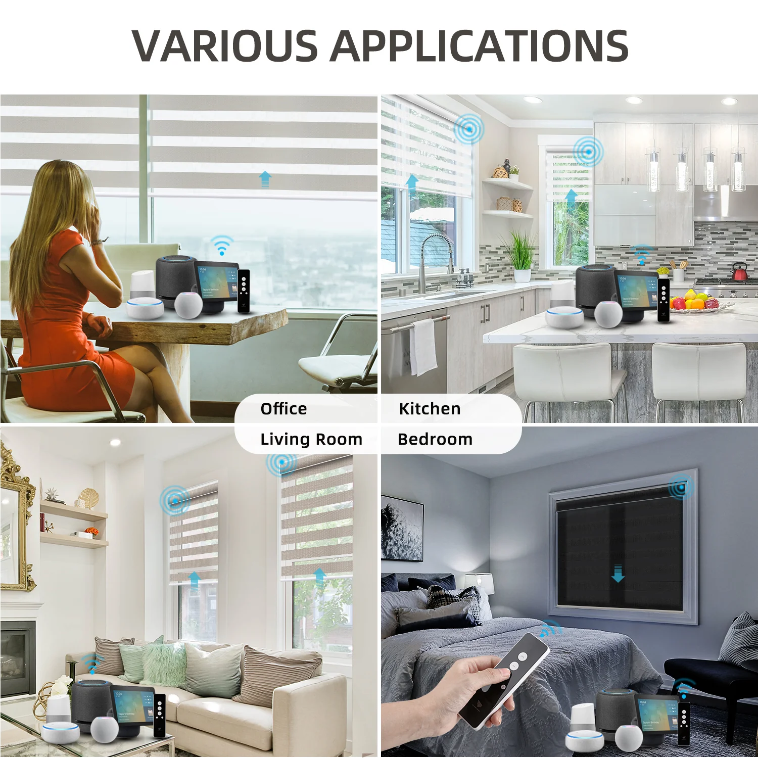 SmartWings Motorized Zebra Shades 90% Blackout 95mm Astrid - Image 7