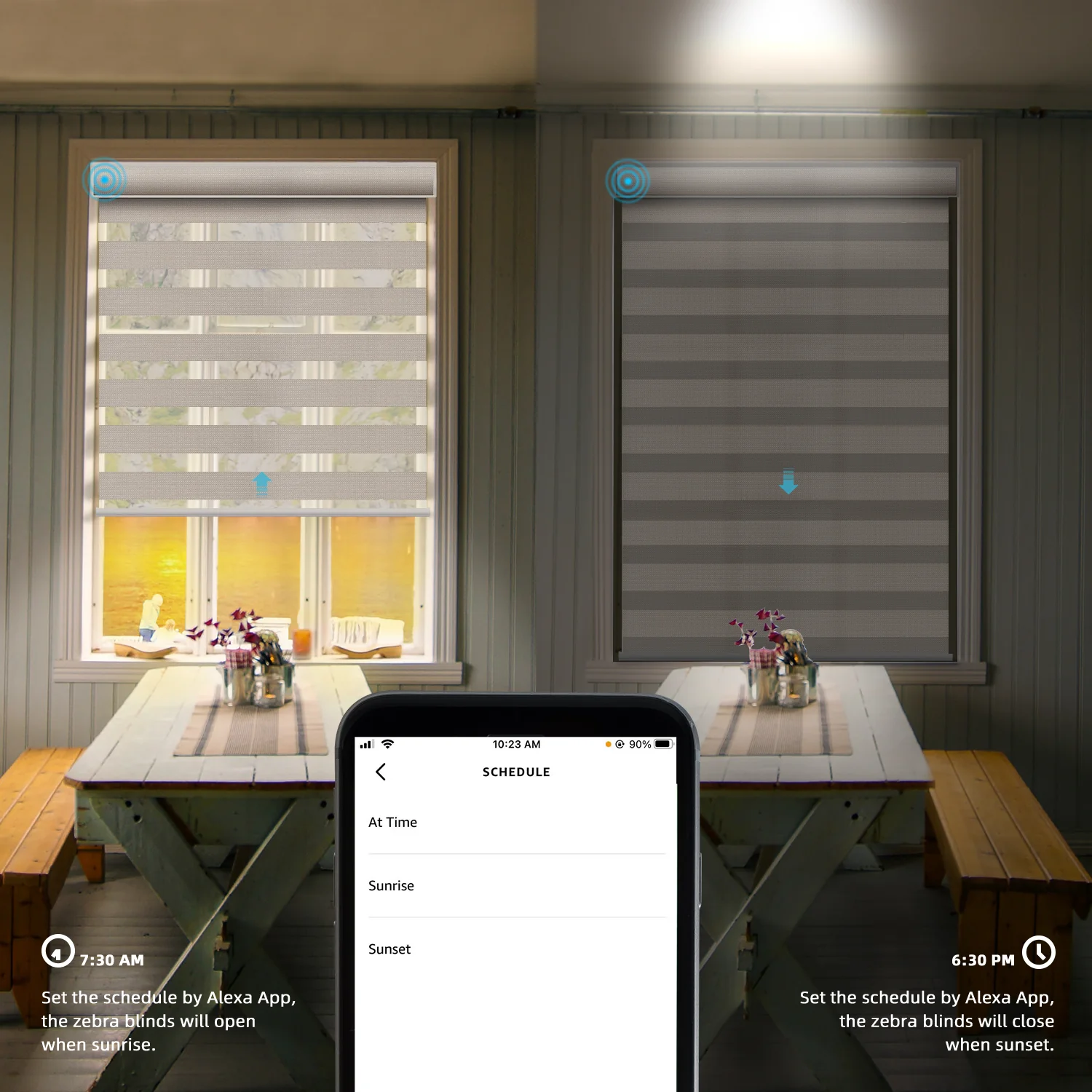 SmartWings Motorized Zebra Shades 90% Blackout 95mm Astrid - Image 8