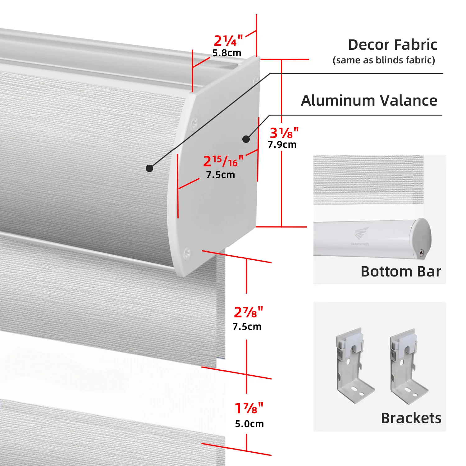 SmartWings Motorized Zebra Shades 60% Blackout Translucent 75mm Eloise - Image 6